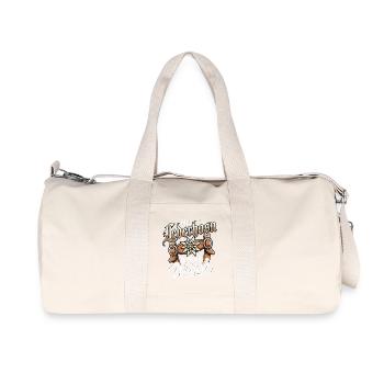 Trachtenshirt Herren Trachten T-Shirt Lederhose - Recycelte Canvas-Sporttasche von Stanley/Stella - Naturweiß - Vorne