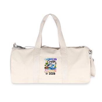 Équipe de croisière dans les Caraïbes 2026 - Sac de sport en toile recyclée Stanley/Stella - blanc naturel - Devant
