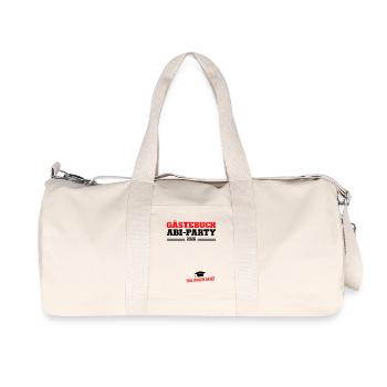 Abi 2026 Abiparty Gästebuch Abiturient Abitur 26 - Recycelte Canvas-Sporttasche von Stanley/Stella - Naturweiß - Vorne