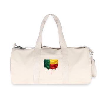 Benin flag in teardrop style - Recycled Canvas Sports Bag by Stanley/Stella - natural - Front