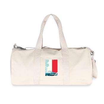 Palmen Retro Cabrio Cholo - Recycelte Canvas-Sporttasche von Stanley/Stella - Naturweiß - Vorne