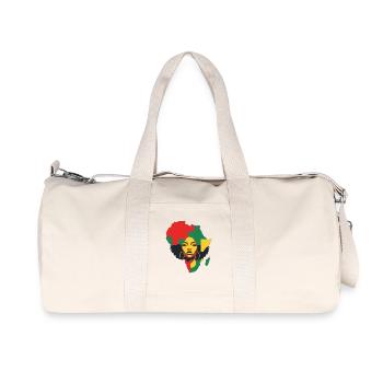 Portrait en couleur africain Afro Woman - Sac de sport en toile recyclée Stanley/Stella - blanc naturel - Devant