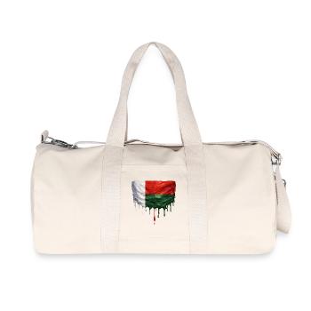 Drapeau de Madagascar en art de goutte - Sac de sport en toile recyclée Stanley/Stella - blanc naturel - Devant