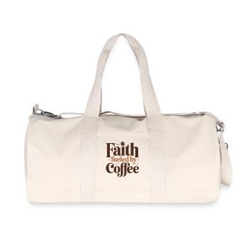 Faith Fueled By Coffee Christian - Recycled Canvas Sports Bag by Stanley/Stella - natural - Front