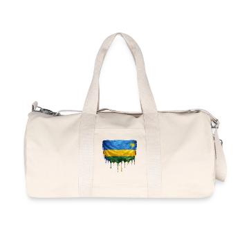 Art de chute : drapeau rwandais - Sac de sport en toile recyclée Stanley/Stella - blanc naturel - Devant