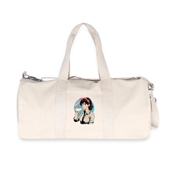 Milk Pop Art Portrait - Recycled Canvas Sports Bag by Stanley/Stella - natural - Front
