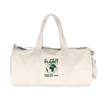 Save The Planet Shirt Earth Day Environment - Recycled Canvas Sports Bag by Stanley/Stella - natural - Front