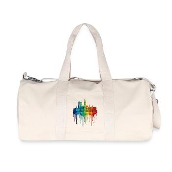 Munich with colorful gradient color - Recycled Canvas Sports Bag by Stanley/Stella - natural - Front