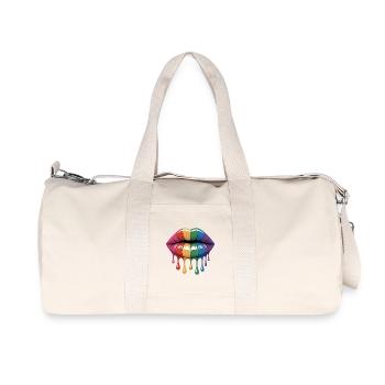 Rainbow Lips Drops lgbtqia+ - Sac de sport en toile recyclée Stanley/Stella - blanc naturel - Devant