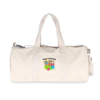 Cool Artist Brush Whisperer Painter Gift Idea - Recycled Canvas Sports Bag by Stanley/Stella - natural - Front