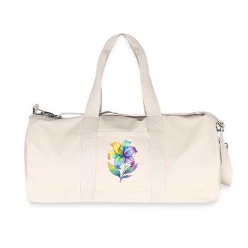 Peinture aquarelle de lys arc-en-ciel - Sac de sport en toile recyclée Stanley/Stella - blanc naturel - Devant
