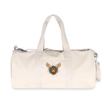 Moose Head Color Splash - Recycled Canvas Sports Bag by Stanley/Stella - natural - Front