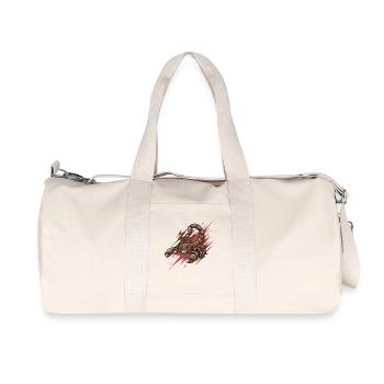 Angry Scorpion Cartoon - Recycled Canvas Sports Bag by Stanley/Stella - natural - Front