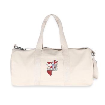 Rogaland in Norwegen Provinz Landkarte Souvenir - Recycelte Canvas-Sporttasche von Stanley/Stella - Naturweiß - Vorne