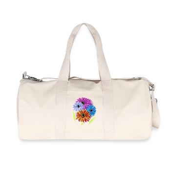 Blumen Sommer Garten Blume Blüten Flora - Recycelte Canvas-Sporttasche von Stanley/Stella - Naturweiß - Vorne
