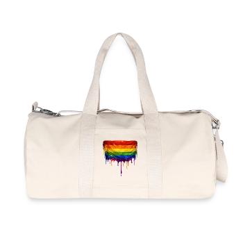 Raibow Drapeau LGBT dégoulinant - Sac de sport en toile recyclée Stanley/Stella - blanc naturel - Devant