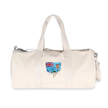 Fiji Dripping Flag - Recycled Canvas Sports Bag by Stanley/Stella - natural - Front