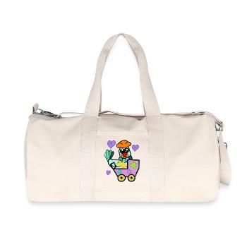 Poule poule poussin bébé maman - Sac de sport en toile recyclée Stanley/Stella - blanc naturel - Devant