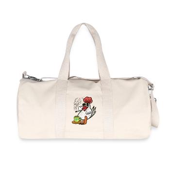 Kaffee Kippen Zigaretten Huhn Pause - Recycelte Canvas-Sporttasche von Stanley/Stella - Naturweiß - Vorne