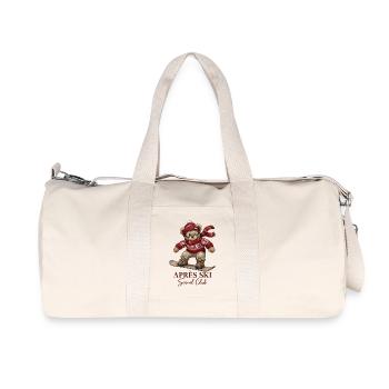 Après Ski Social Club Bär Snowboard - Recycelte Canvas-Sporttasche von Stanley/Stella - Naturweiß - Vorne