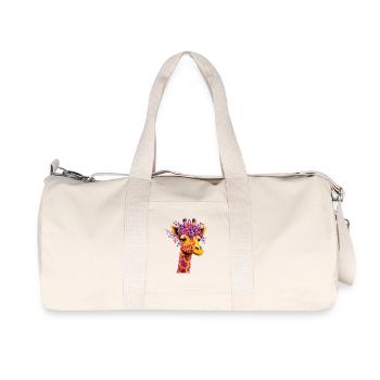 Explosion de couleurs de la couronne de fleurs de girafe - Sac de sport en toile recyclée Stanley/Stella - blanc naturel - Devant