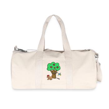 Apple Tree Cat Bird Kids Garden Nature - Recycled Canvas Sports Bag by Stanley/Stella - natural - Front