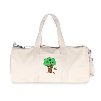 Apfelbaum Baum Natur  Vogel - Recycelte Canvas-Sporttasche von Stanley/Stella - Naturweiß - Vorne