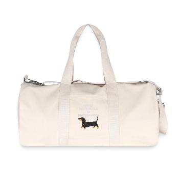 Easily Distracted by Dachshunds - Recycled Canvas Sports Bag by Stanley/Stella - natural - Front