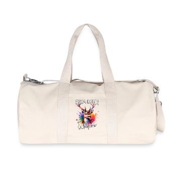 Sika Deer Whisperer - Recycled Canvas Sports Bag by Stanley/Stella - natural - Front