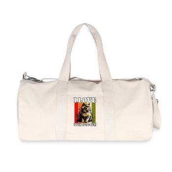 J’adore les cheveux courts britanniques - Sac de sport en toile recyclée Stanley/Stella - blanc naturel - Devant