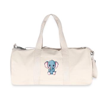 Kleiner Elefantenfreund Eiscreme - Recycelte Canvas-Sporttasche von Stanley/Stella - Naturweiß - Vorne