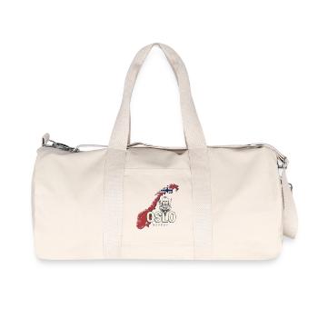 Souvenir vintage de vacances à Oslo en Norvège - Sac de sport en toile recyclée Stanley/Stella - blanc naturel - Devant