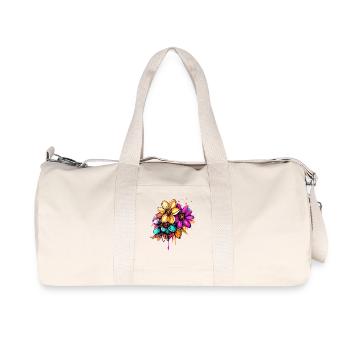 Bouquet Neon Watercolor - Recycled Canvas Sports Bag by Stanley/Stella - natural - Front