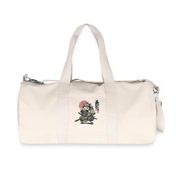 Wildschwein-Samurai-Krieger in Rüstung - Recycelte Canvas-Sporttasche von Stanley/Stella - Naturweiß - Vorne