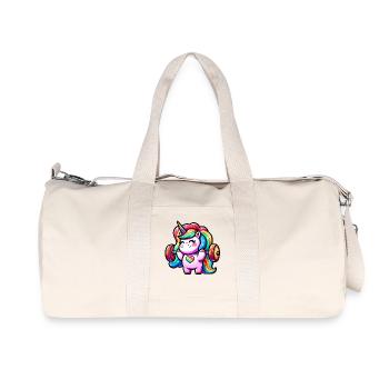 Unicorn Weightlifting Deadlift Fitness Gym - Recycled Canvas Sports Bag by Stanley/Stella - natural - Front