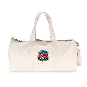 Rave Roses Banner Colorful Festival Nightlife - Recycled Canvas Sports Bag by Stanley/Stella - natural - Front