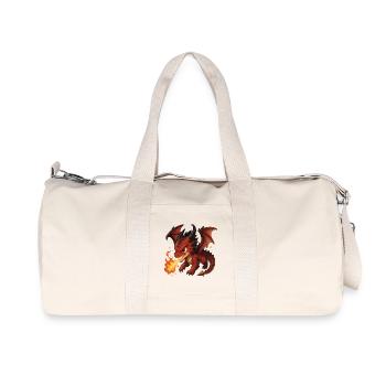 Red Dragon Fire Breath - Recycled Canvas Sports Bag by Stanley/Stella - natural - Front