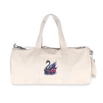 Cygne floral fantastique - Sac de sport en toile recyclée Stanley/Stella - blanc naturel - Devant