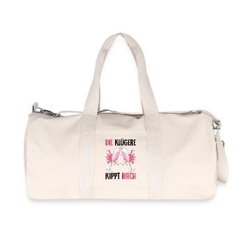 Die Klügere Kippt Nach - Recycelte Canvas-Sporttasche von Stanley/Stella - Naturweiß - Vorne