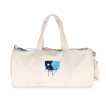 Leaking Flag of Minnesota - Recycled Canvas Sports Bag by Stanley/Stella - natural - Front