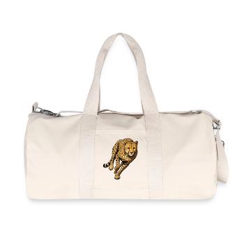 Leopard Print Wild Pattern - Recycled Canvas Sports Bag by Stanley/Stella - natural - Front