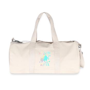 Pastel Rat Lover Girl Tee - Recycled Canvas Sports Bag by Stanley/Stella - natural - Front