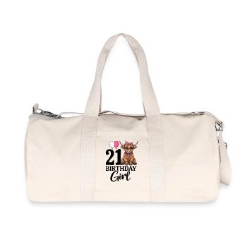 21 Birthday Girl - Recycled Canvas Sports Bag by Stanley/Stella - natural - Front