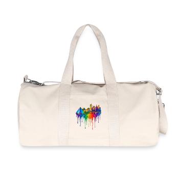 Memphis Tennessee Dripping Art - Recycled Canvas Sports Bag by Stanley/Stella - natural - Front