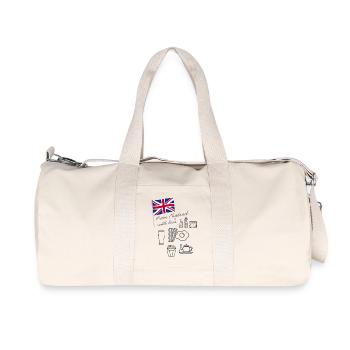 EXANGLIA - Recycelte Canvas-Sporttasche von Stanley/Stella - Naturweiß - Vorne