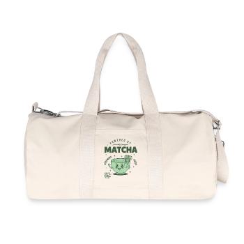 Angetrieben von Matcha-Tee mit natürlicher Energie - Recycelte Canvas-Sporttasche von Stanley/Stella - Naturweiß - Vorne