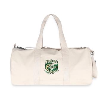 Mir reichts ich geh angeln Forelle Vintage - Recycelte Canvas-Sporttasche von Stanley/Stella - Naturweiß - Vorne