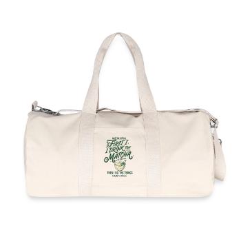 First I Drink The Matcha Then I Do The Things - Recycled Canvas Sports Bag by Stanley/Stella - natural - Front