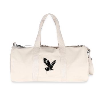 Adler splatter - Recycelte Canvas-Sporttasche von Stanley/Stella - Naturweiß - Vorne
