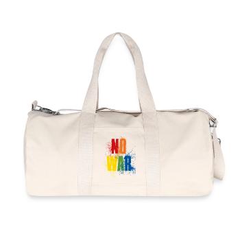 PAS DE GUERRE – Déclaration pour la paix contre la guerre - Sac de sport en toile recyclée Stanley/Stella - blanc naturel - Devant